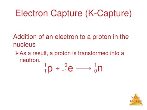 k electron capture.